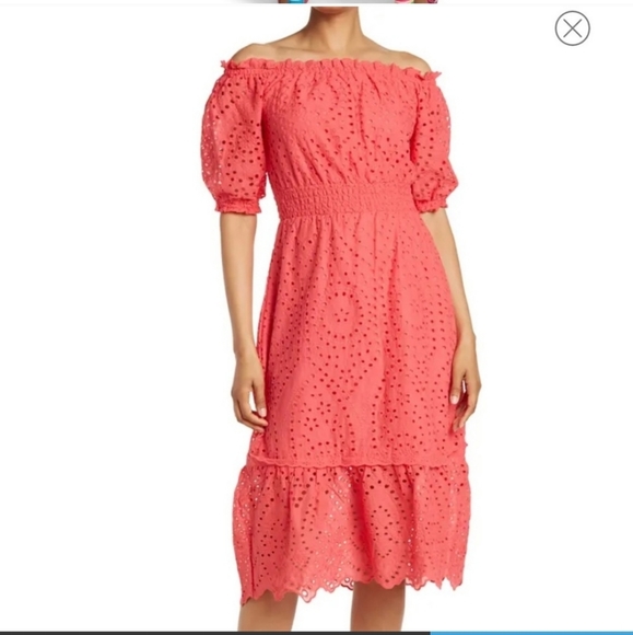 NWT Betsy Johnson Eyelet White Dress - Picture 2 of 9